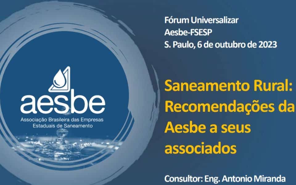 Apresentação Lançamento Saneamento Rural AESBE outubro 2023