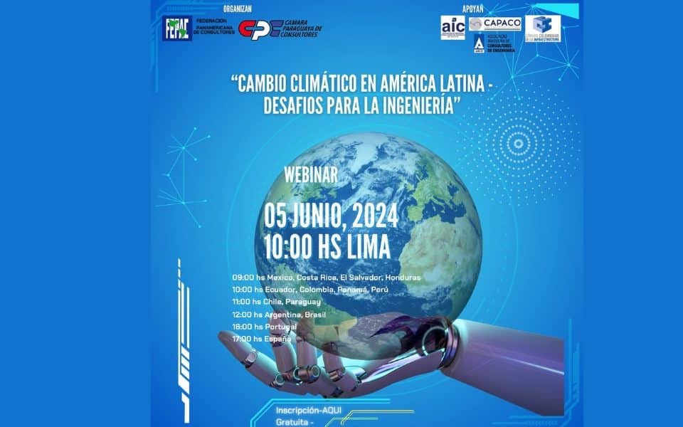 Webinar FEPAC - CPC Mudanças climáticas na América Latina – Desafios para a Engenharia Data 05.06.2024, 12h (horário de Brasília)