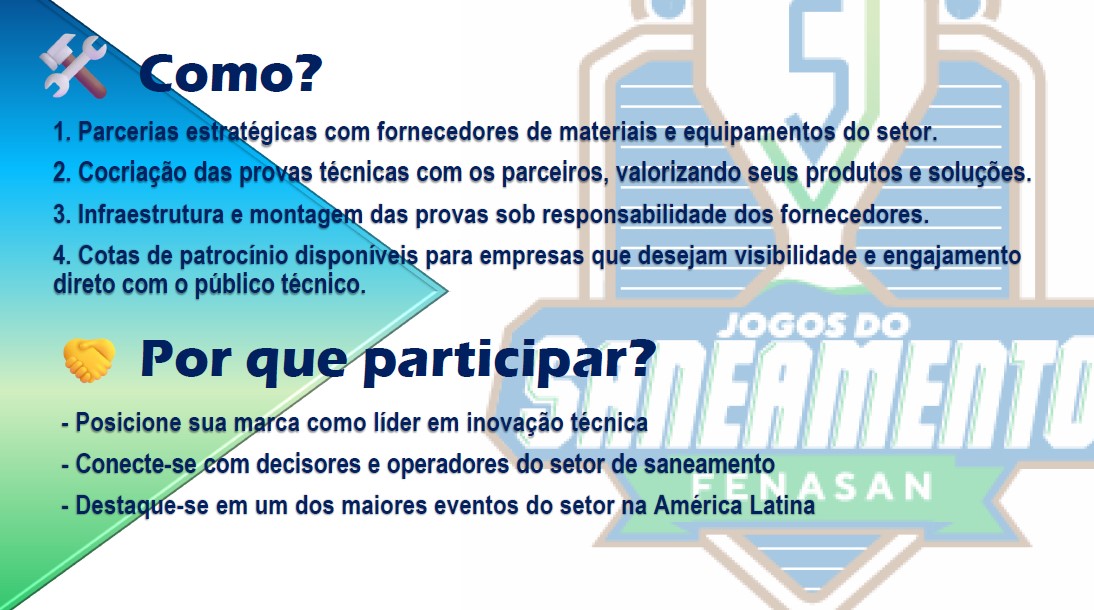Boletim do Saneamento e Apecs apoiam institucionalmente a AESan e os “Jogos do Saneamento”